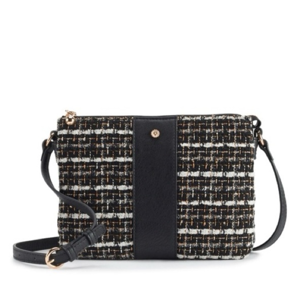 LC Lauren Conrad Candide Mini Tweed Crossbody